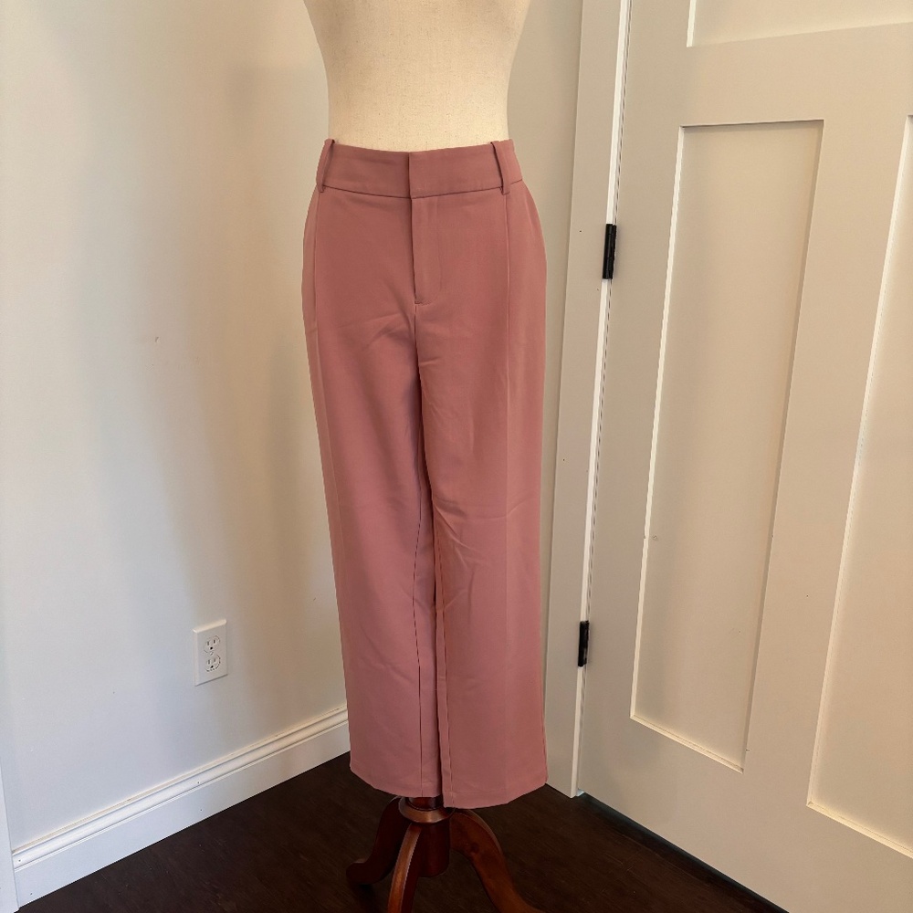 Pink Pleat Front Pant